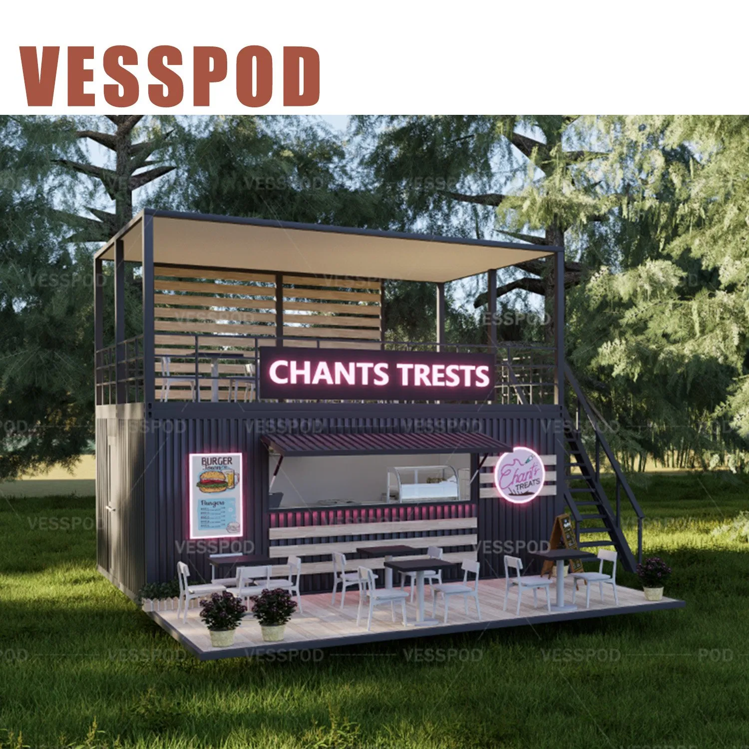 2026 New Shipping Container Bar Fast Food Restaurant Food Trailer Mobile Restaurant for Sale