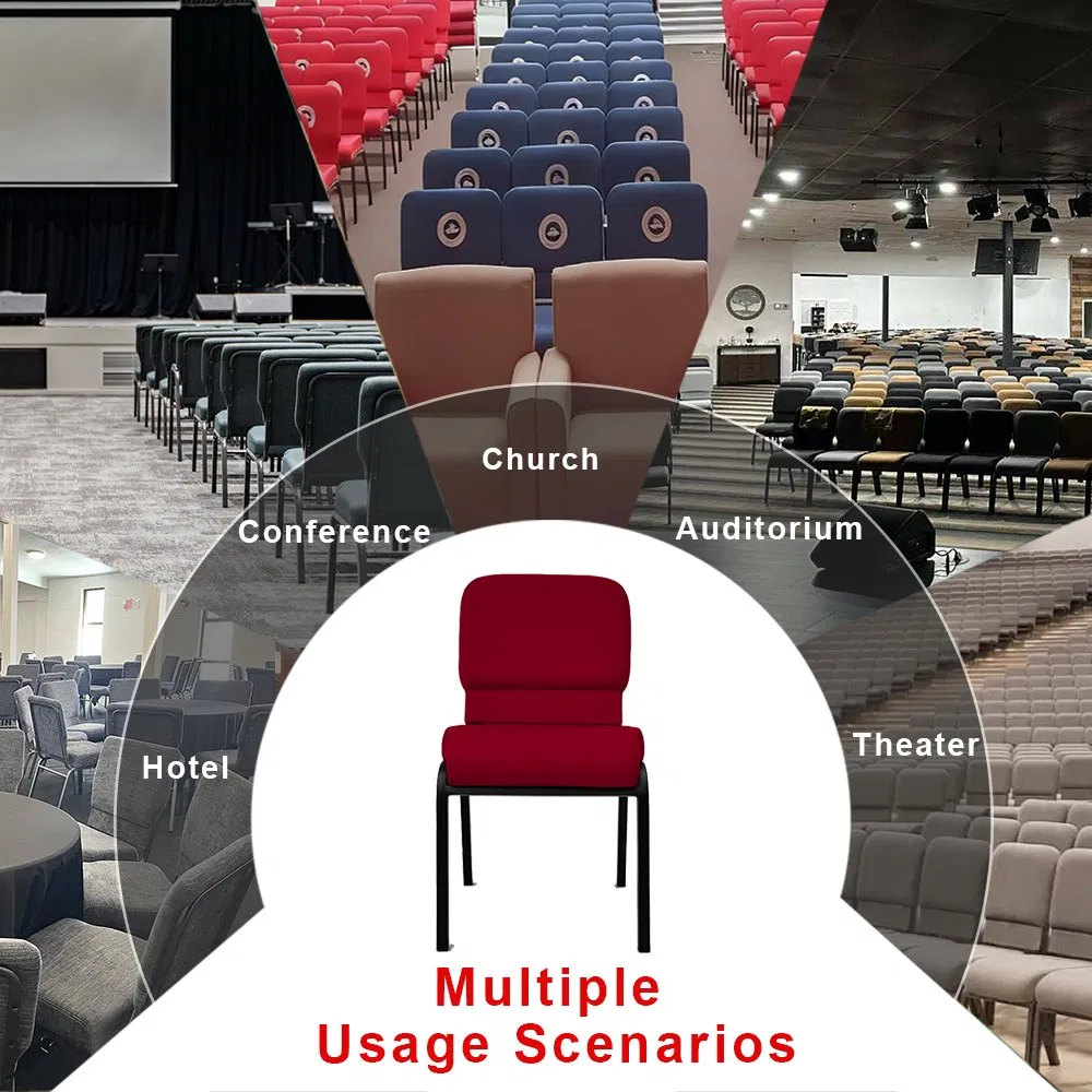 Modern Colorful Stackable Wholesale Church Chair for Auditorium