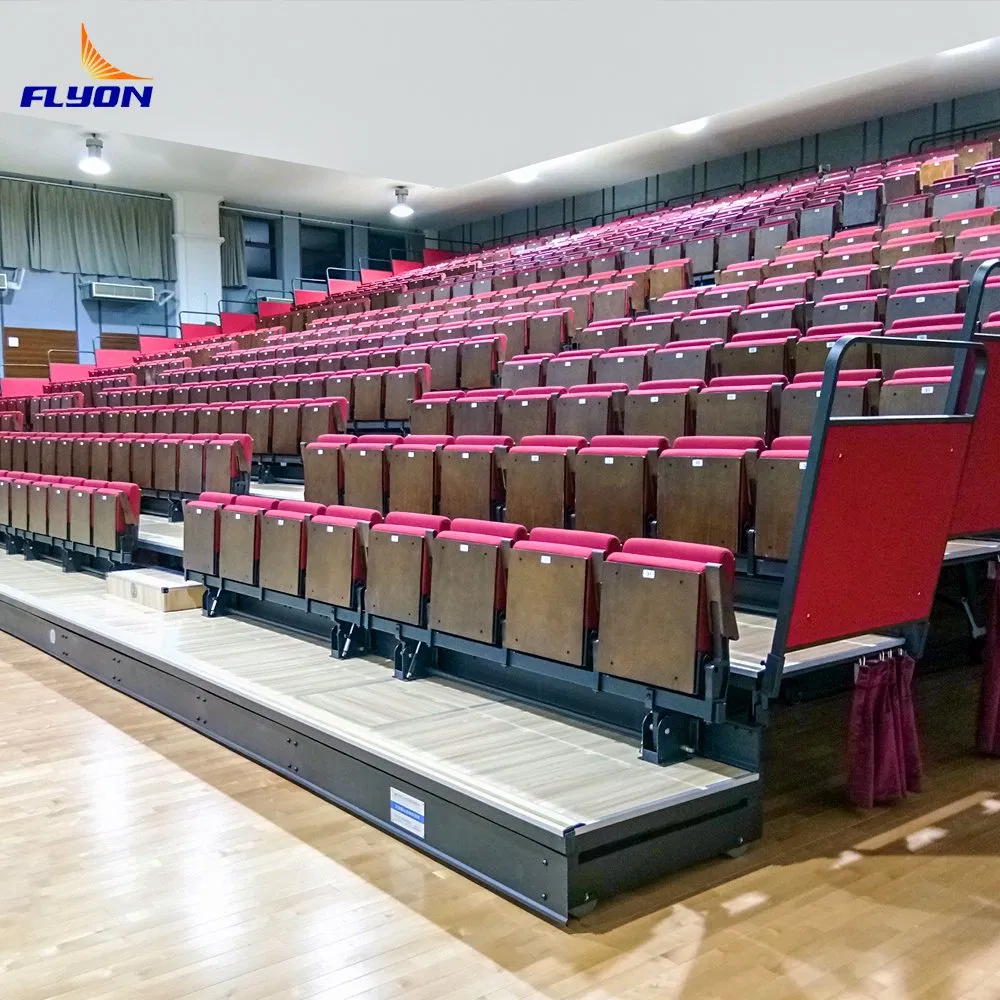Indoor Auditorium Retractable Bleacher Telescopic Seating Tip up Chair