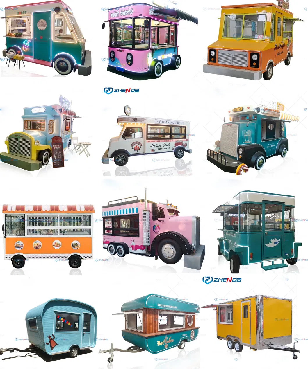 Multiple Food Truck Styles