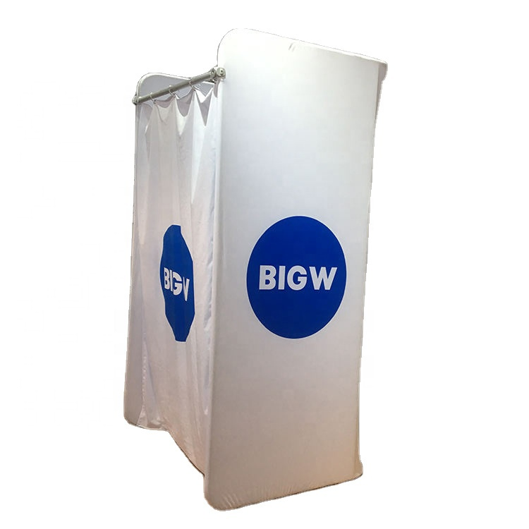 Popular Exhibition Portable Detachable Easy to Install Tension with Fabric Curtain Fitting Changing Room