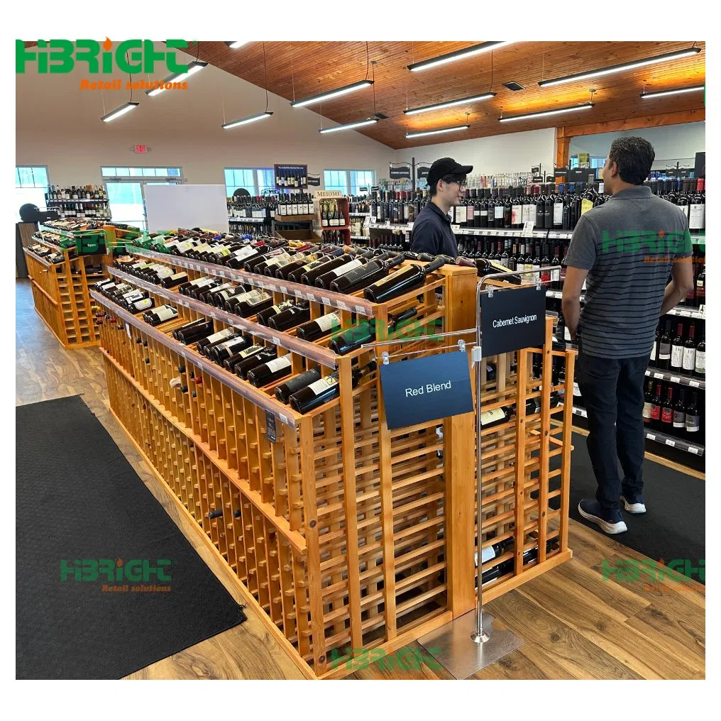Highbright Commercial Layout Design 3D Retail Solution Gondola Shelves for Liquor Store
