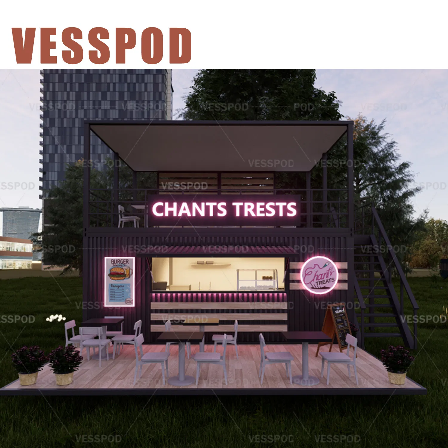 2026 New Shipping Container Bar Fast Food Restaurant Food Trailer Mobile Restaurant for Sale