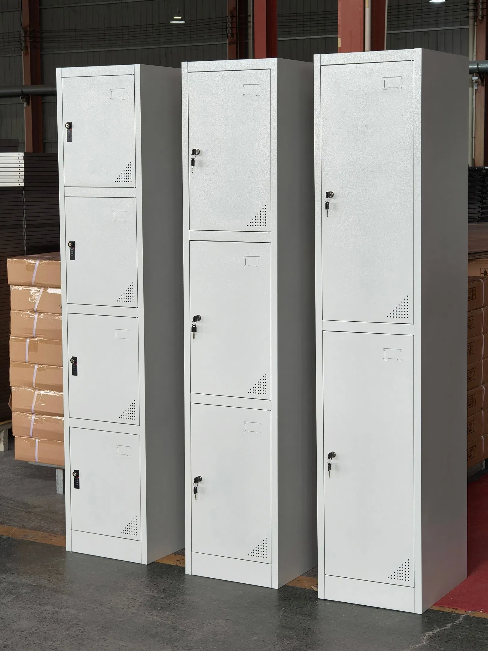 Compact Efficient Design Space-Saving Steel Metal Storage Locker for Library