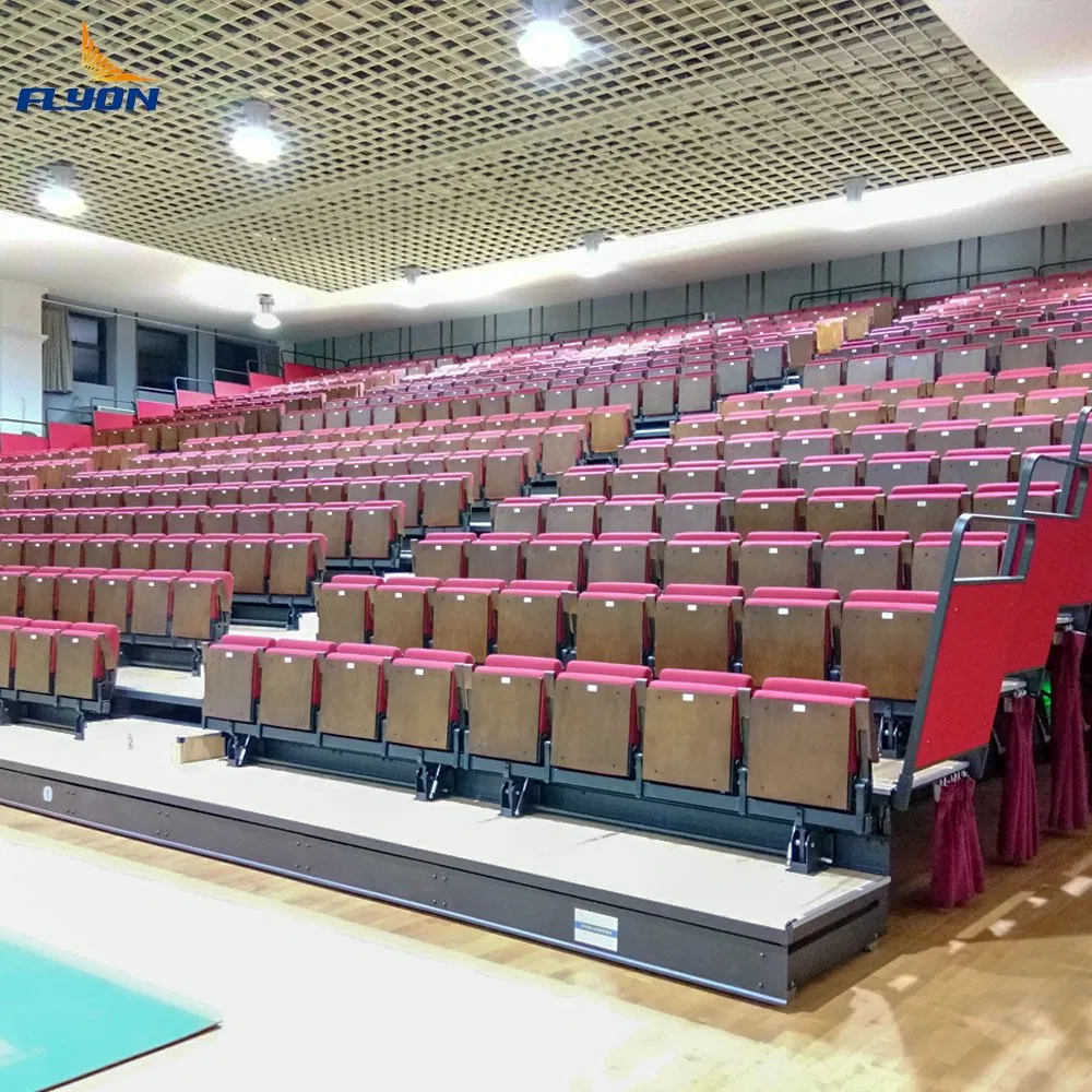 Indoor Auditorium Retractable Bleacher Telescopic Seating Tip up Chair