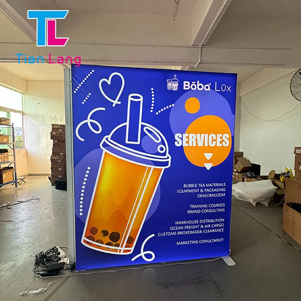 Advertising Equipment Face Panel Single Deck Booth High Resolution Print Exhibition Wall