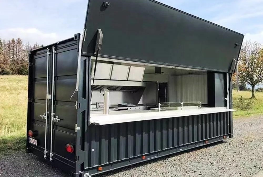Prefab Custom Design Outdoor House Portable Fast Food Snack Kitchen Mobile Bar Assemble Container Restaurant