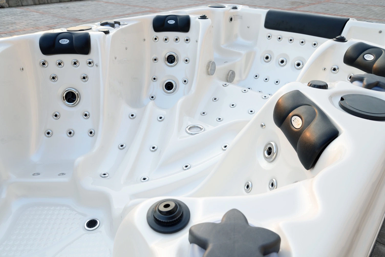 Sunrans 8m Endless Hydrotherapy Dual Zone Outdoor Backyard Exercise Large Hot Tub Swim SPA Attached Endless Swimming Pool