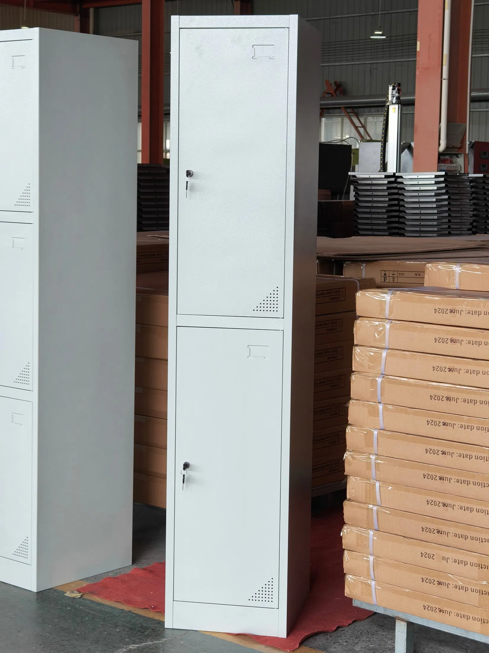 Compact Efficient Design Space-Saving Steel Metal Storage Locker for Library