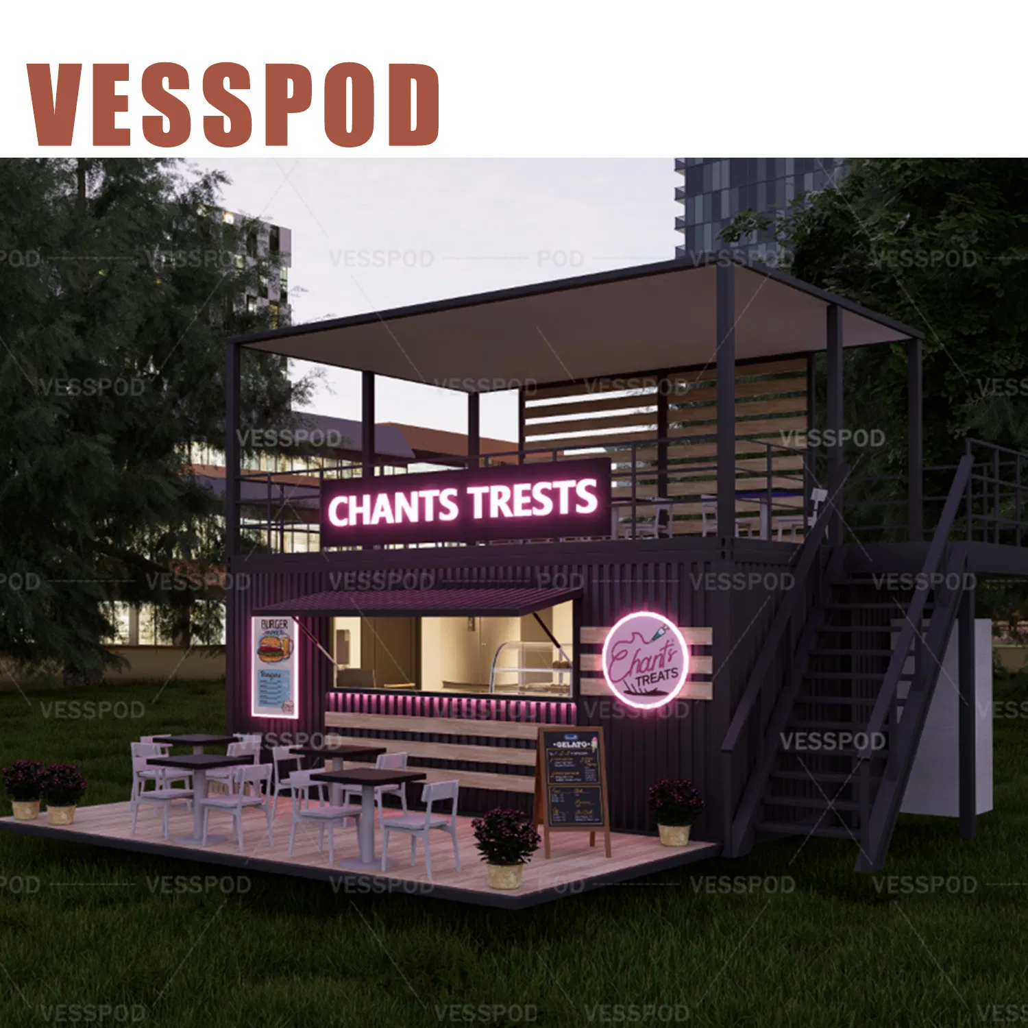 2026 New Shipping Container Bar Fast Food Restaurant Food Trailer Mobile Restaurant for Sale