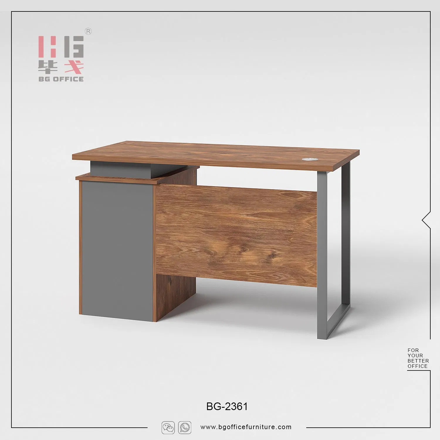Custom Modern Staff Small Desk Wooden Lecong Commercial Iron Fram New Home Office Computer Desk Furniture for White Study Office Table