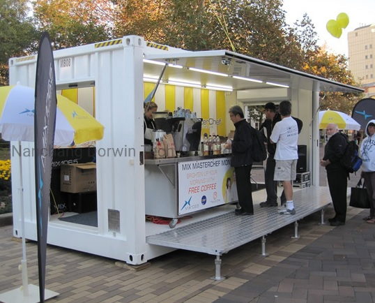 Shipping Container Transformed Conversion Food Truck Restaurant