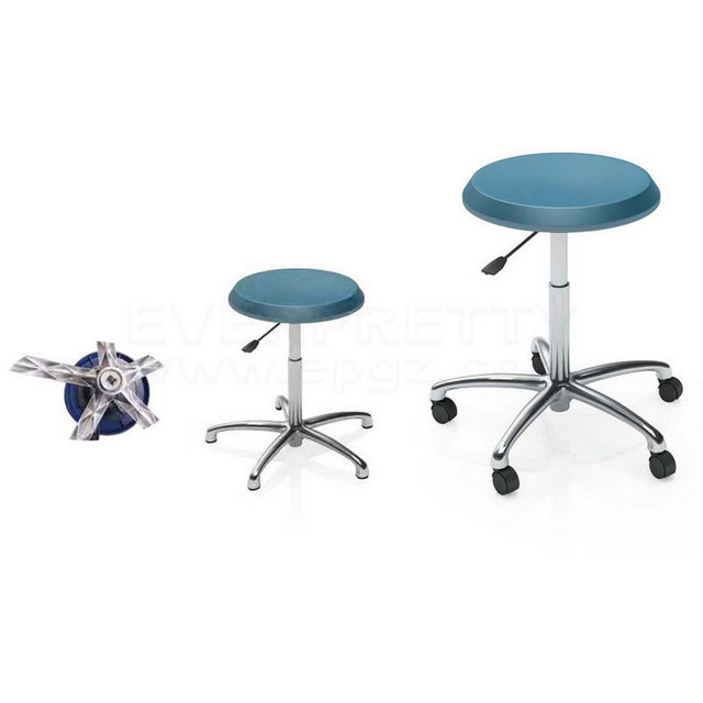 School University Laboratory Public Area Lab Library PU Height-Adjustable Stool with Footstep