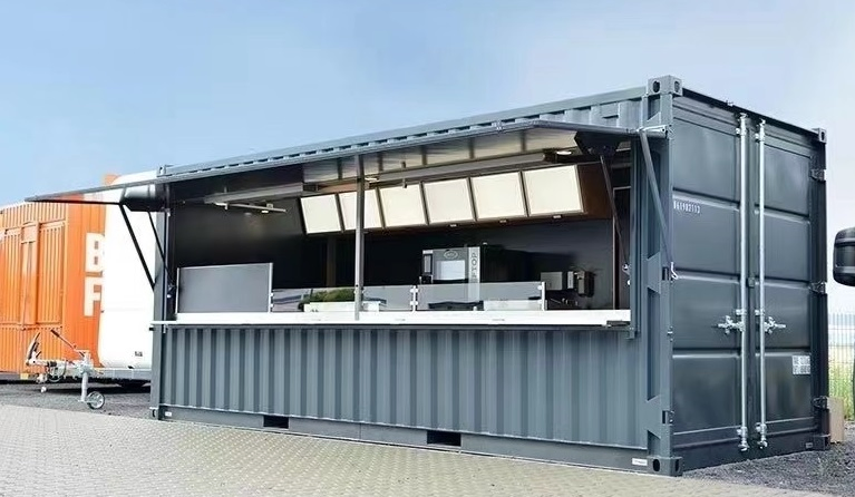 Prefab Custom Design Outdoor House Portable Fast Food Snack Kitchen Mobile Bar Assemble Container Restaurant
