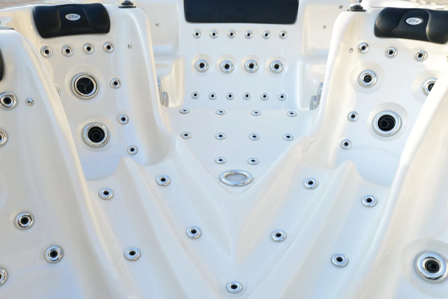 Sunrans 8m Endless Hydrotherapy Dual Zone Outdoor Backyard Exercise Large Hot Tub Swim SPA Attached Endless Swimming Pool