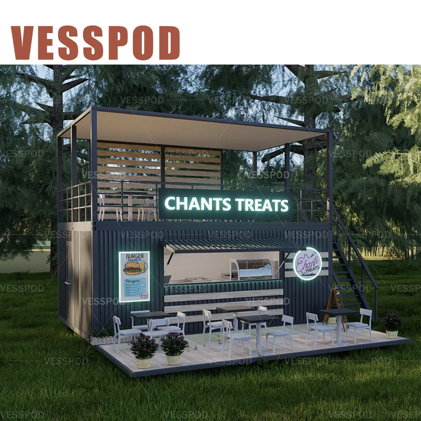 2026 New Shipping Container Bar Fast Food Restaurant Food Trailer Mobile Restaurant for Sale