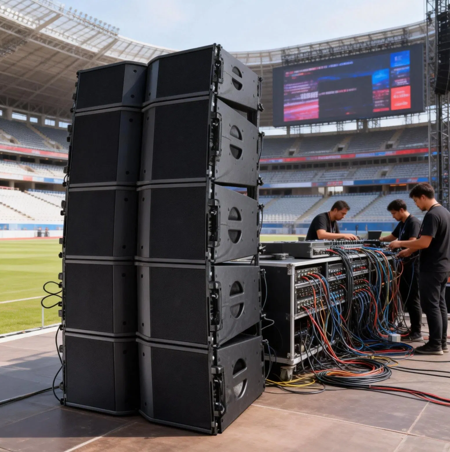 Domc Ka208 8 Inch Passive Line Array Speaker Professional PA Sound System for Church Concert Conference Theater Auditorium