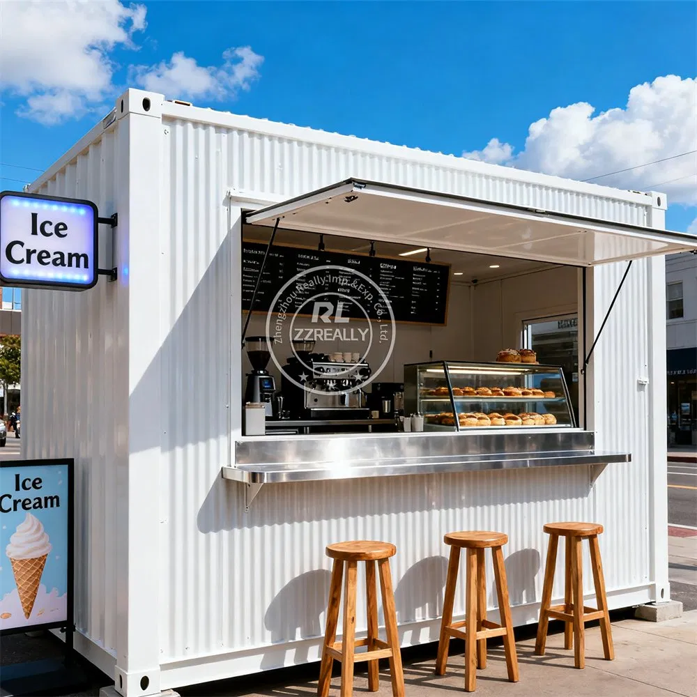 Prefabricated Prefab Container Shipping House Container Store Customizable Coffee Shop Bar Street Container Restaurant for Sale