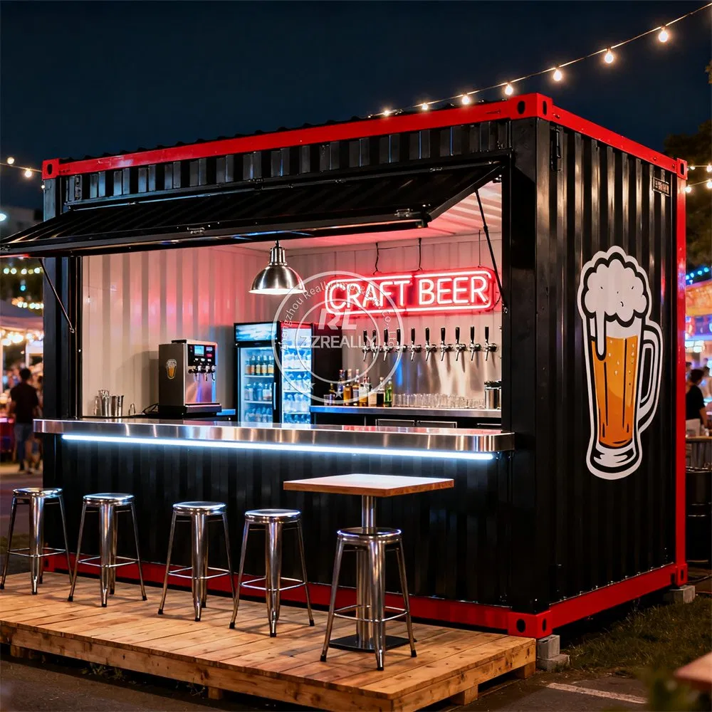 Prefabricated Prefab Container Shipping House Container Store Customizable Coffee Shop Bar Street Container Restaurant for Sale