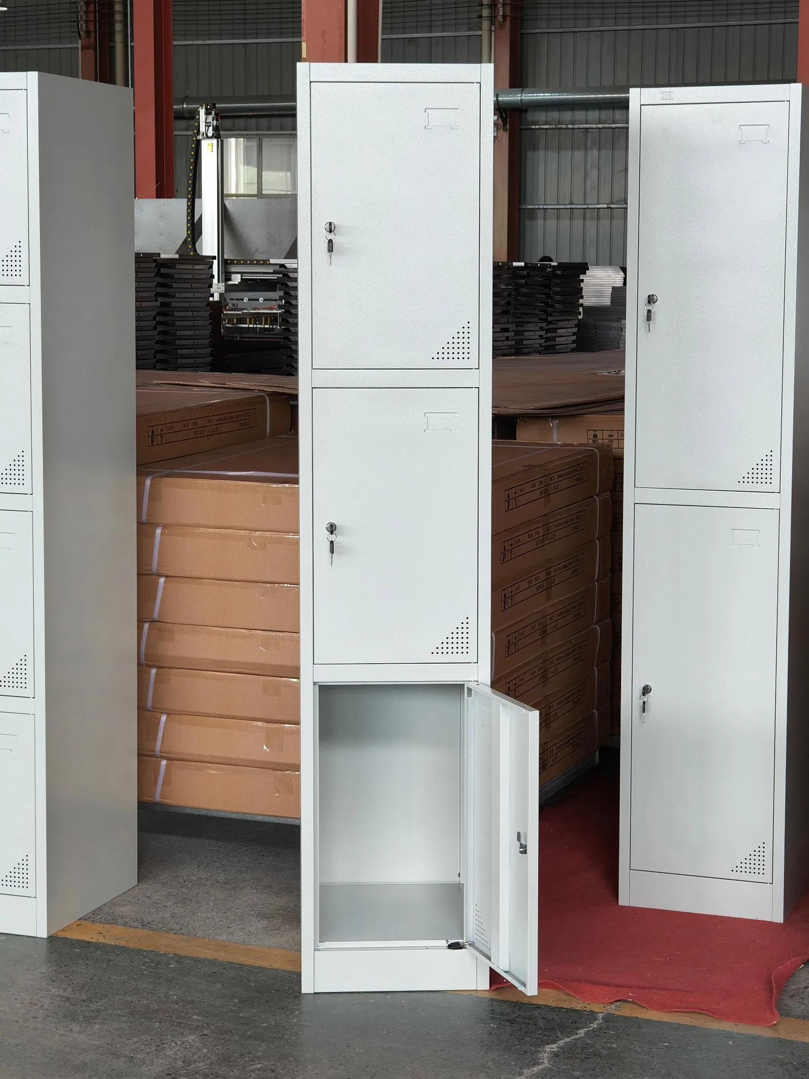 Compact Efficient Design Space-Saving Steel Metal Storage Locker for Library