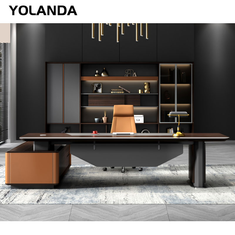Yolanda High End Home Office Furniture Supplier Latest Desk Designs Executive Manager Modern Luxury Office Table Table De Bureau