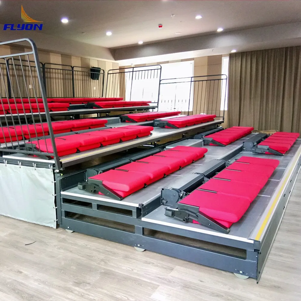 Indoor Auditorium Retractable Bleacher Telescopic Seating Tip up Chair