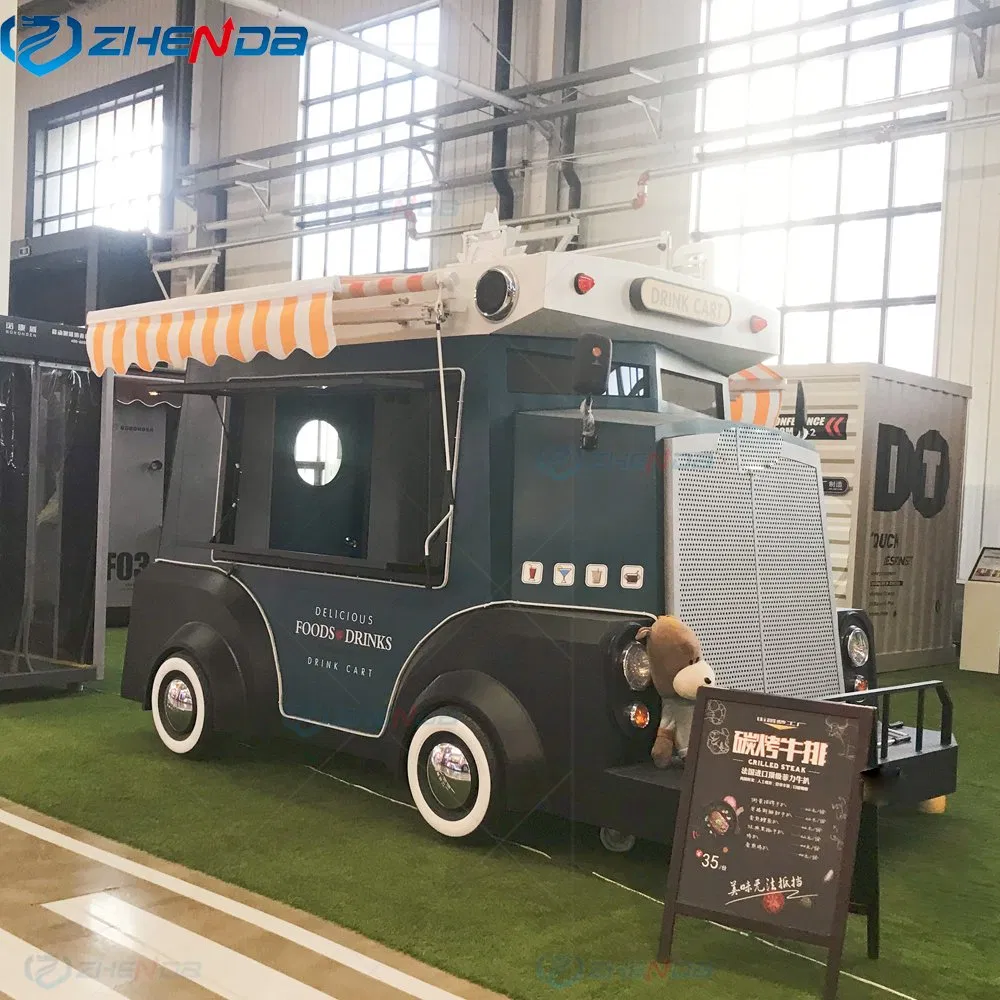 Zhenda Unique Design Street Food Trailer Food Cart BBQ Food Truck Restaurant