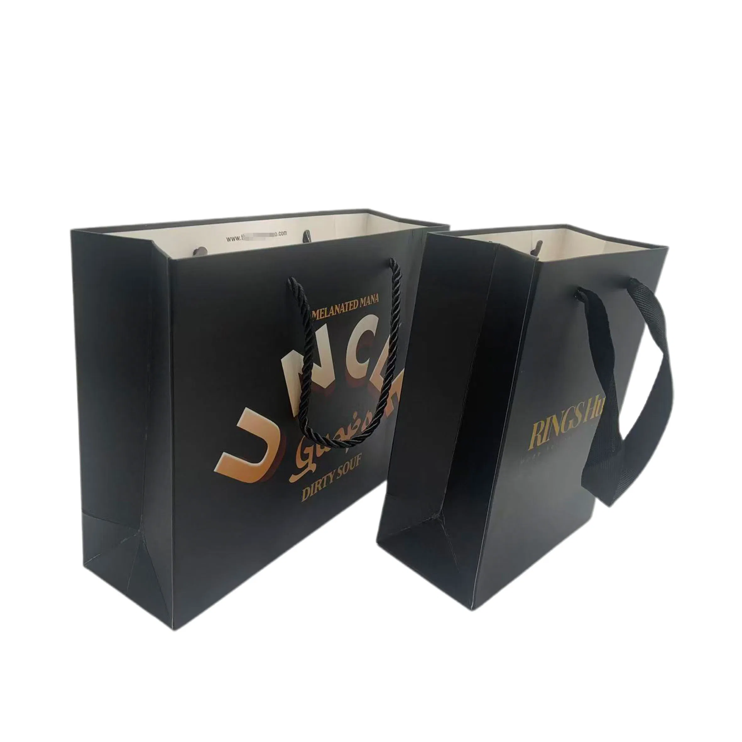 Custom Premium White Glossy Paper Shopping Bags Luxury Retail Packaging for Jewelry Cosmetics