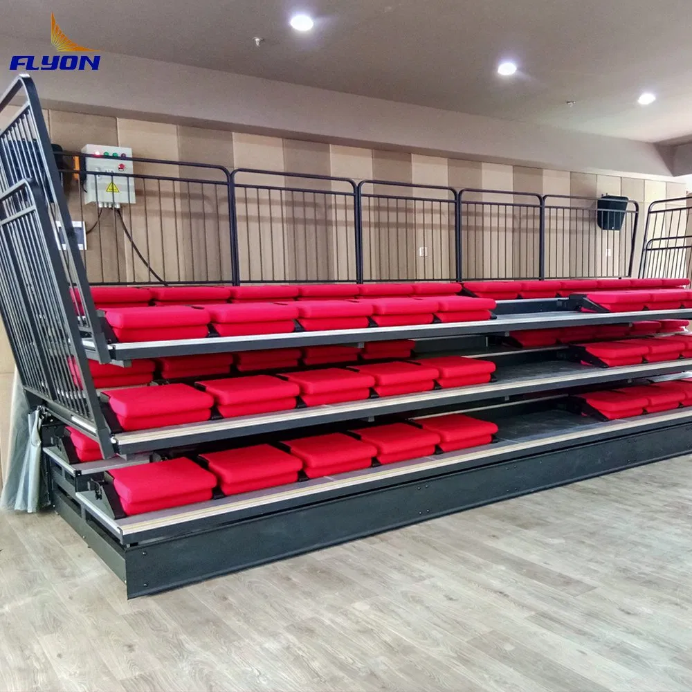Indoor Auditorium Retractable Bleacher Telescopic Seating Tip up Chair