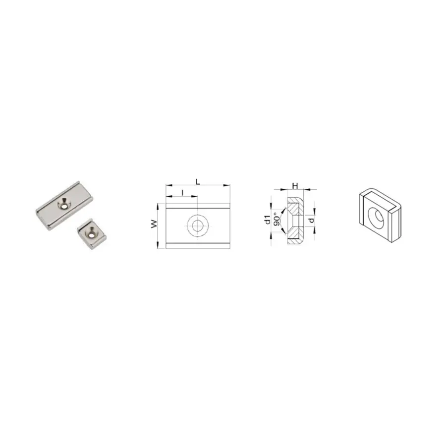 OEM NdFeB Pot Magnet Style C with nickel coating Company, Factory