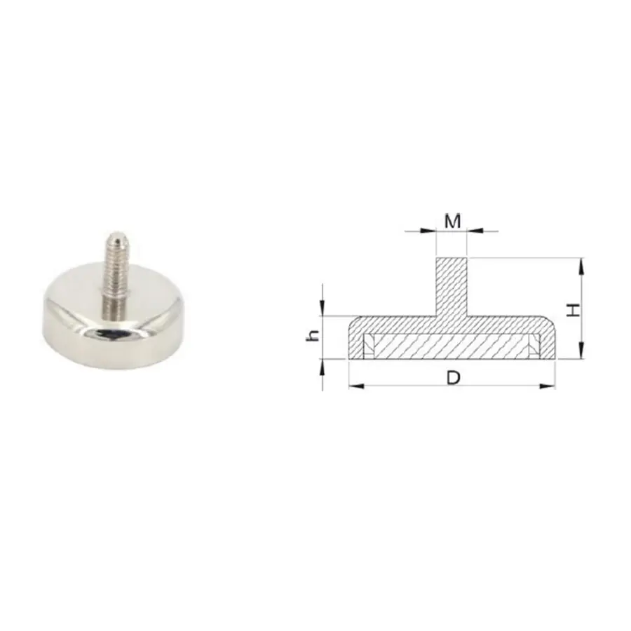 Custom NdFeB Pot Magnet Style B with nickel coating Exporters, Quotes