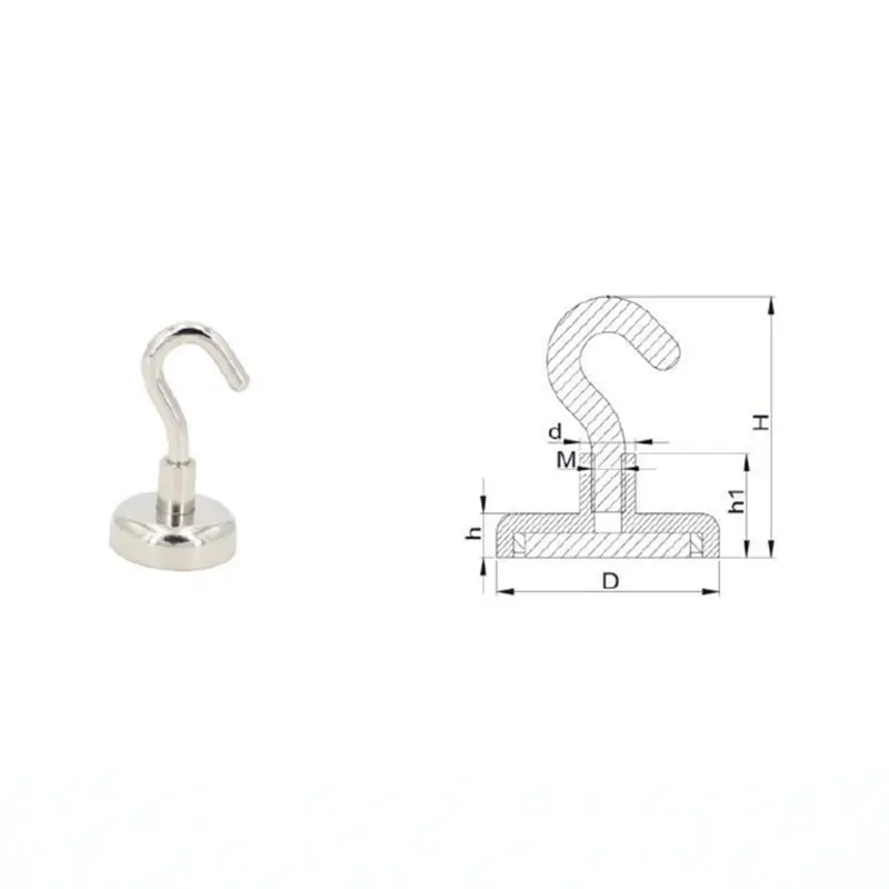 Custom NdFeB Hook Magnet - Super Strong Magnetic Hook for Hanging Manufacturers, Factories