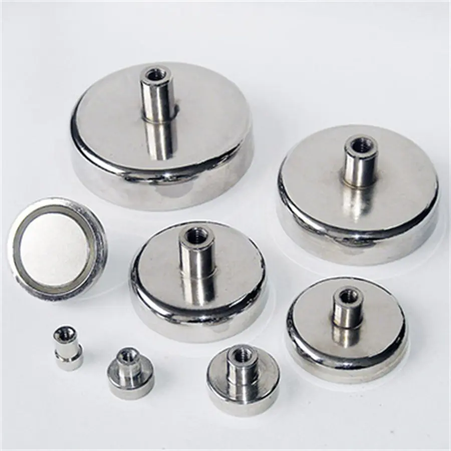 Custom NdFeB Pot Magnet Style B with nickel coating Exporters, Quotes