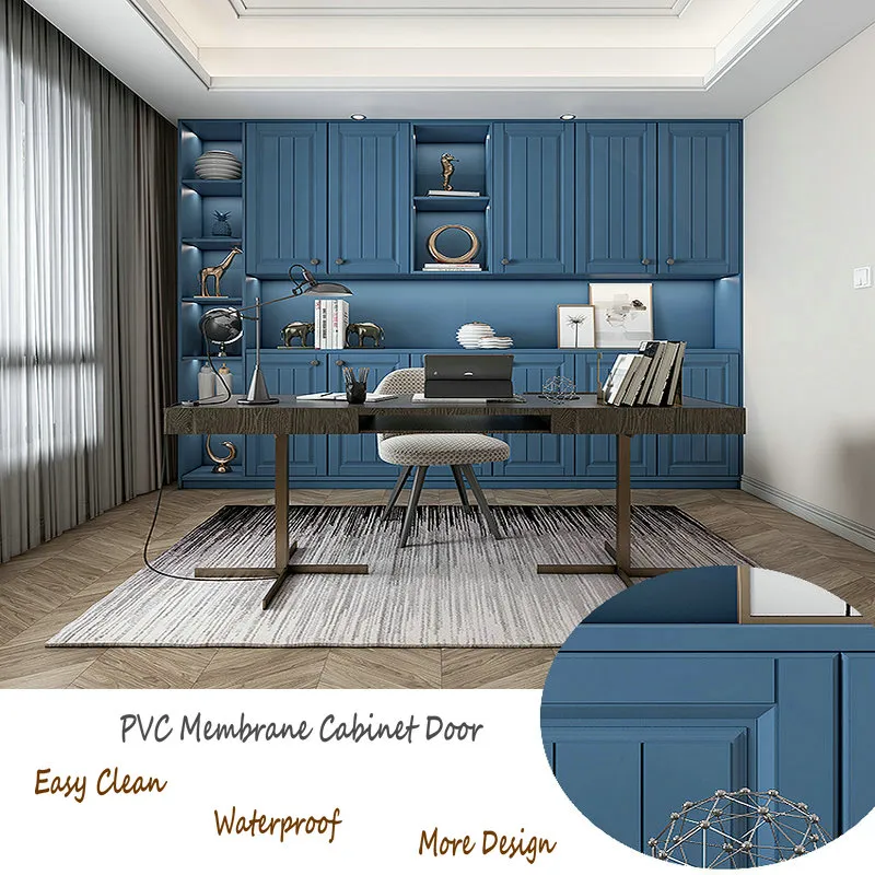 أجزاء أثاث المطبخ 18mm باب خزانة المطبخ من MDF مع طلاء حراري PVC فراغ