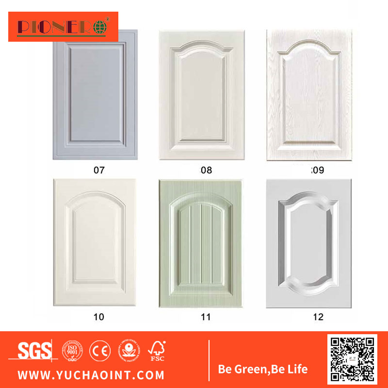 أجزاء أثاث المطبخ من الشركة المصنعة 18mm باب خزانة المطبخ من MDF مع تغليف PVC