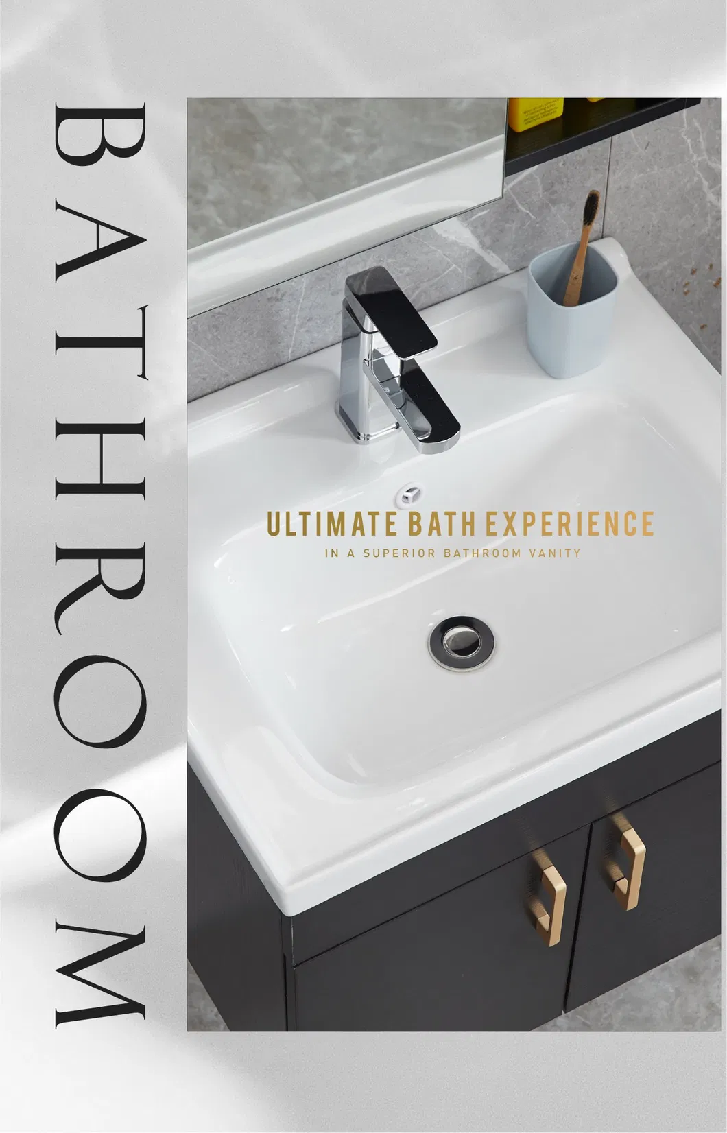 مصنوعات أمريكية حديثة من الخشب المعاصر الأبيض وحدات خزائن الحمام المعلقة على الحائط 1000mm بدون أسطح