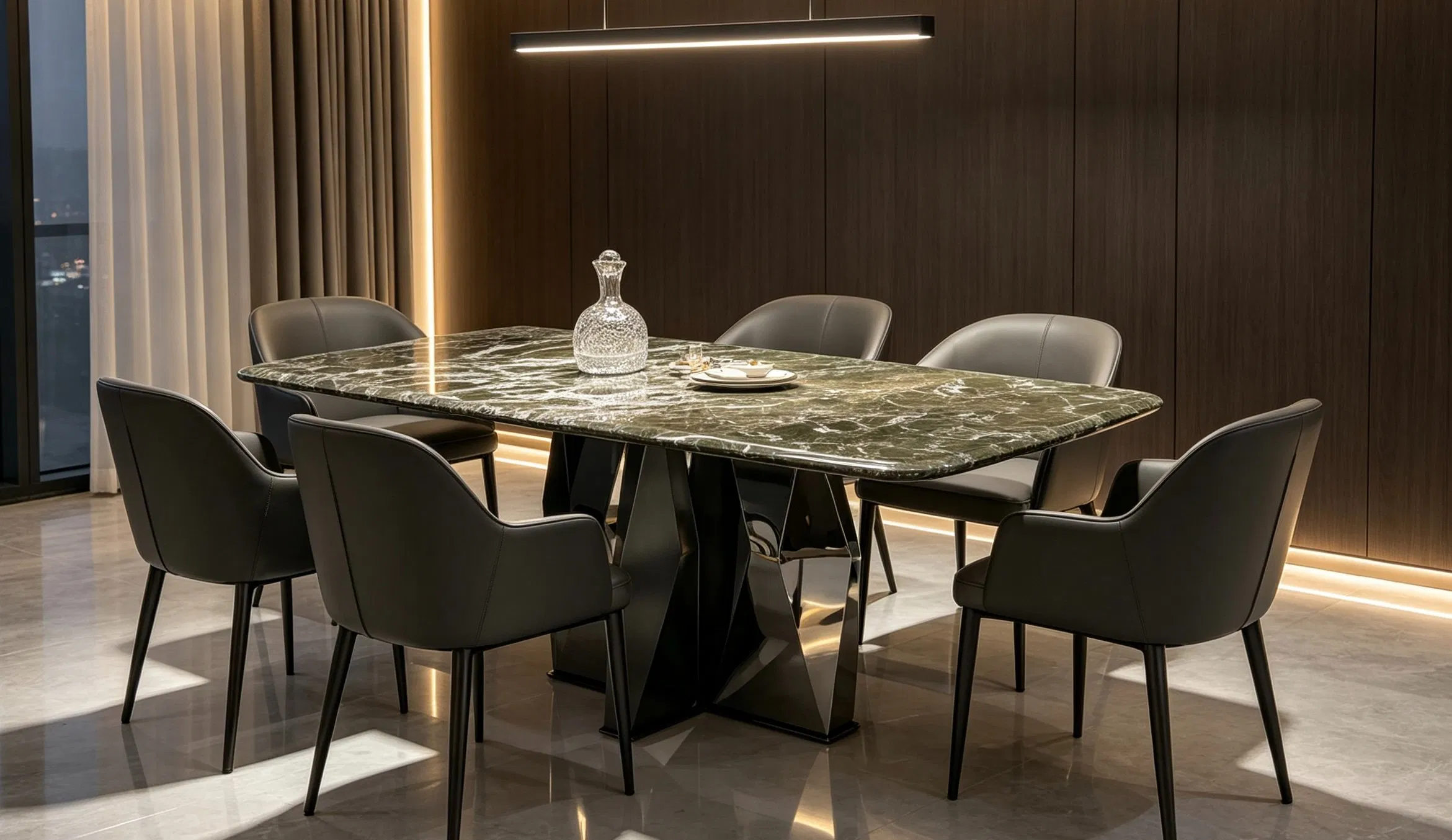 Luxury Stone Coffee Table Set Modern Living Room Round &amp; Oval Side Table Furniture
