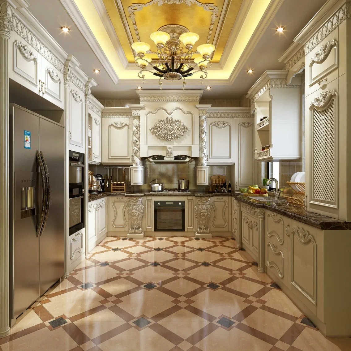 تصميم حديث مخصص لخزائن المطبخ وفق المعايير الأمريكية، أثاث منزلي بالجملة، خزائن مطبخ حديثة مخصصة