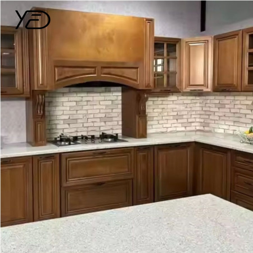 ميزة مقاومة الماء لأبواب خزائن المطبخ من الخشب الصلب للاستخدام طويل الأمد