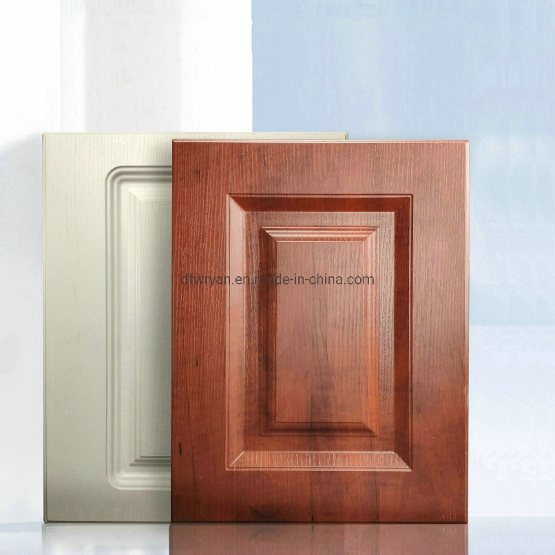 أجزاء أثاث المطبخ 18mm باب خزانة المطبخ من MDF مع طلاء حراري PVC فراغ