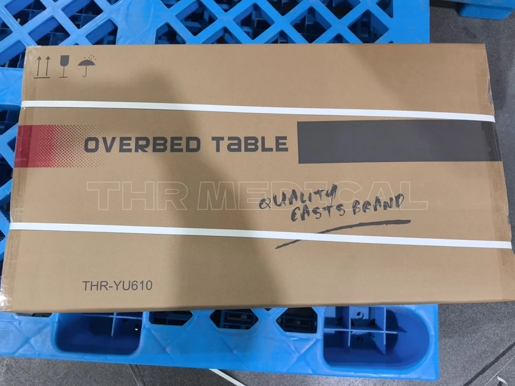 Hospital Furniture Cheap Adjustable Overbed Table Price (THR-YU610)