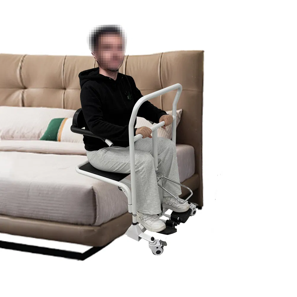 Electric Wheelchair Commode with Hydraulic Lift for Patient Care