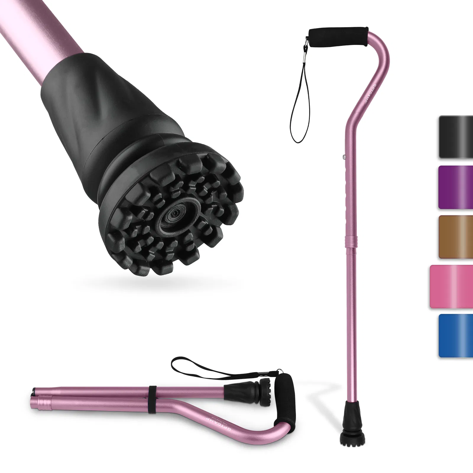 Compact, Portable Lightweight Walking Can Telescopic Foldable Walking Aid