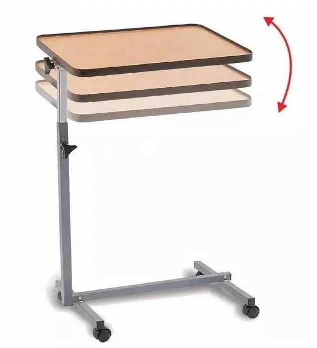 Detachable Rotary Movable Epoxy Overbed Table Hospital Table Patient Bedside Table