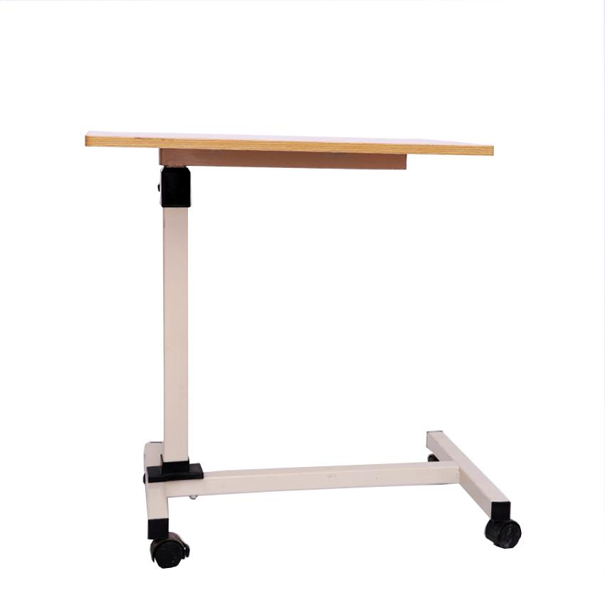 Hospital Furniture Medical Adjustable Overbed Table Bedside Dining Table with Wheels