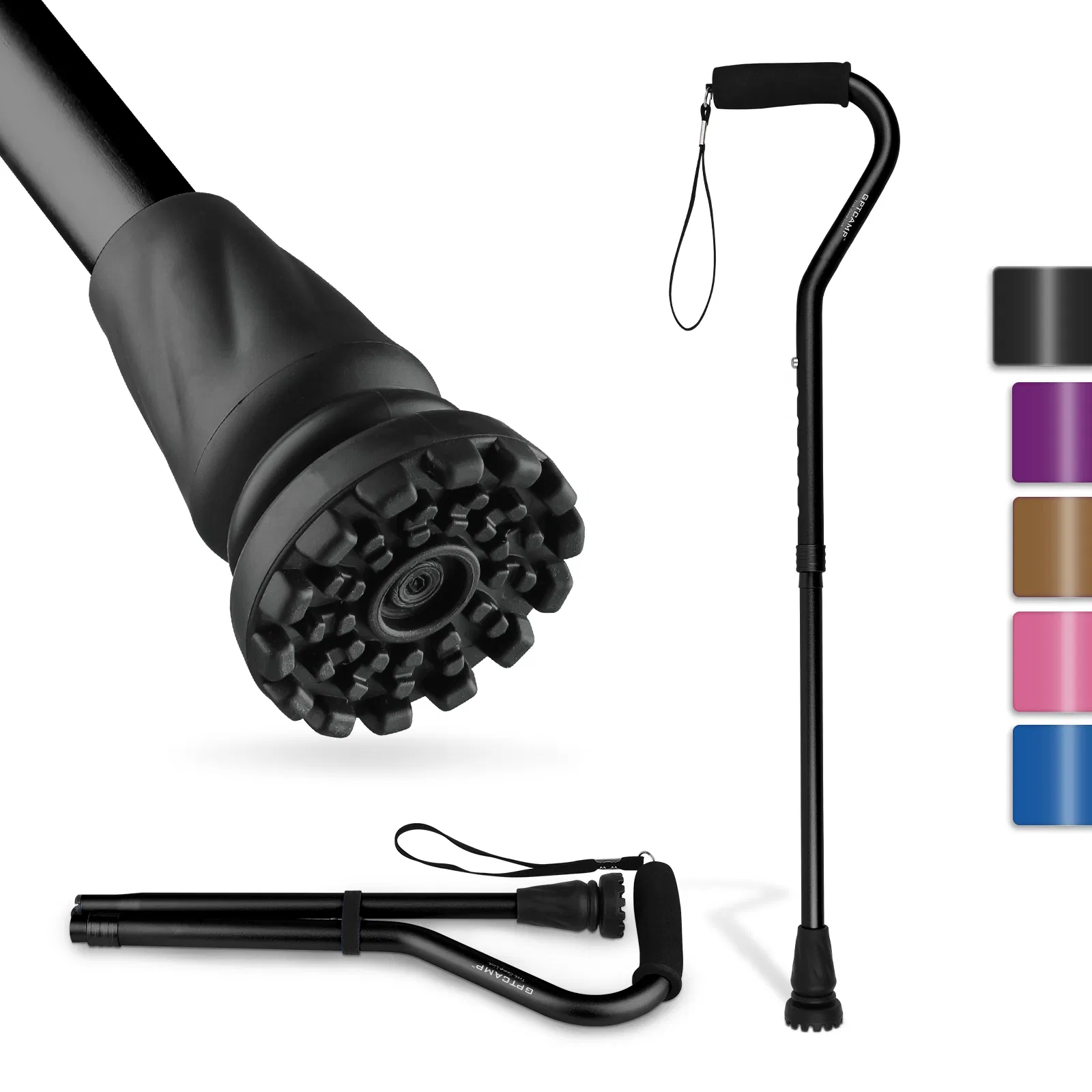 Compact, Portable Lightweight Walking Can Telescopic Foldable Walking Aid