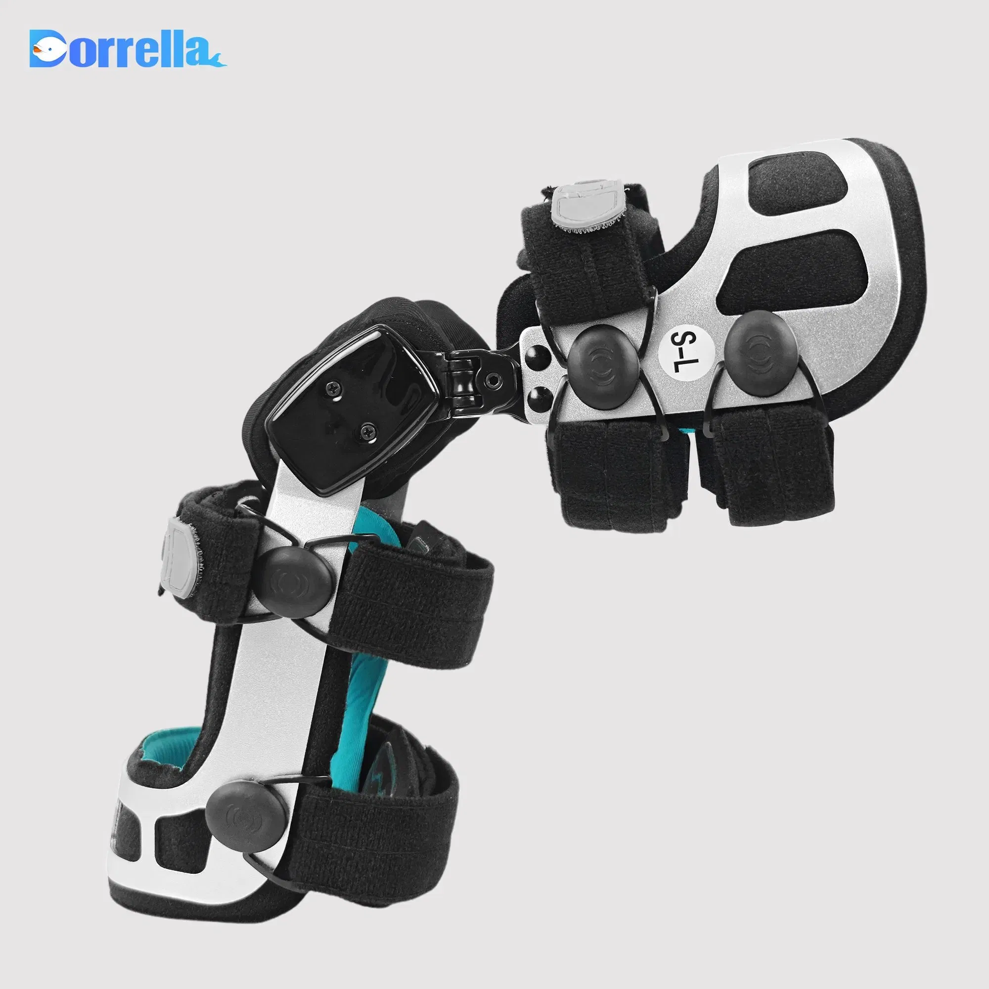 Hinged Leg Immobilizer Orthopedic OA Knee Brace Stable Metal Shell for Physical Therapy Knee Brace