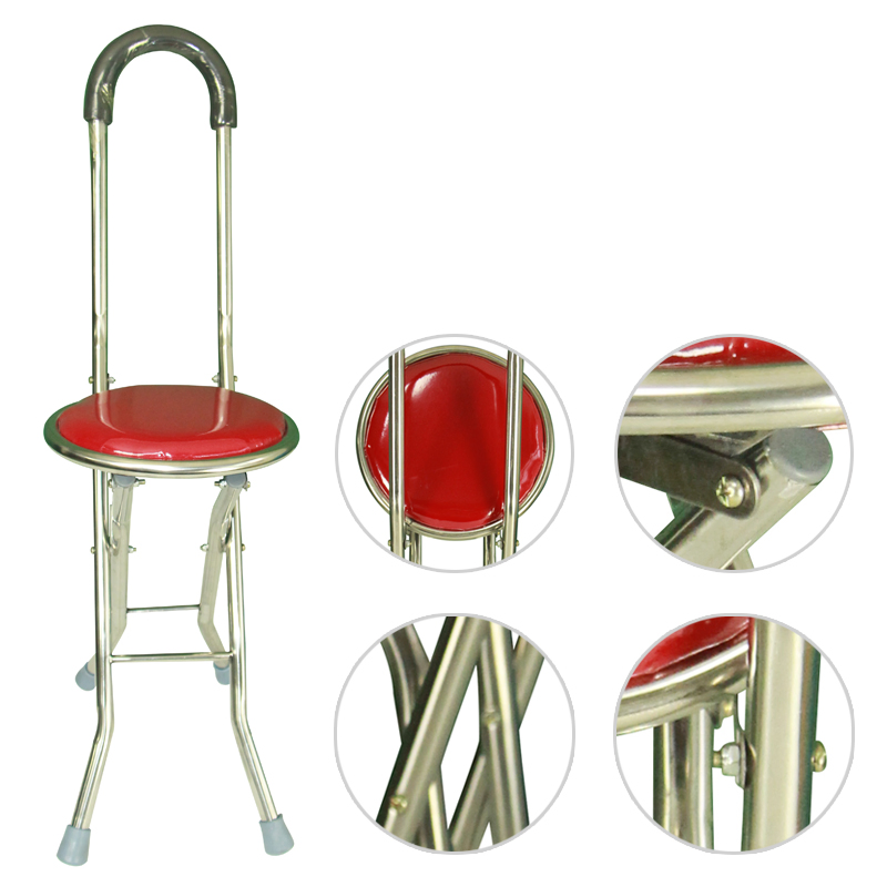 Stainless Steel Materials Cane Stool Walking Aid Chair