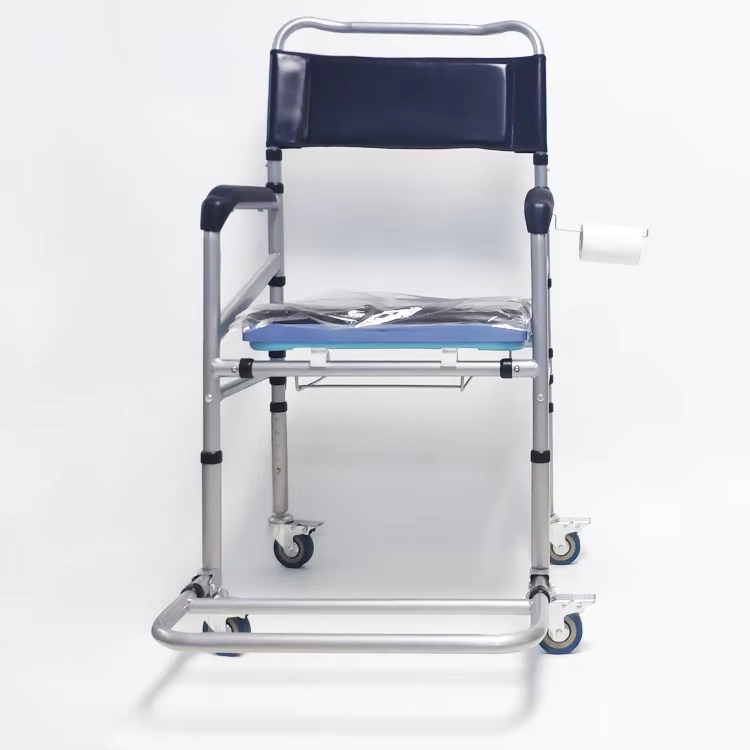 Affordable Medical Portable Wheelchair Commode for Elderly Patient Transfer