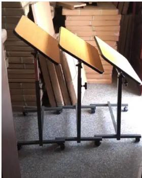 Detachable Rotary Movable Epoxy Overbed Table Hospital Table Patient Bedside Table